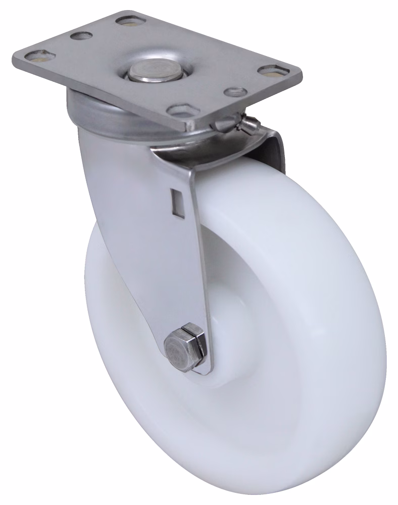 5″ x 1.25″ High Temp Moist Heat Polymer Retort Wheel – Stainless Steel Swivel Plate Caster 3
